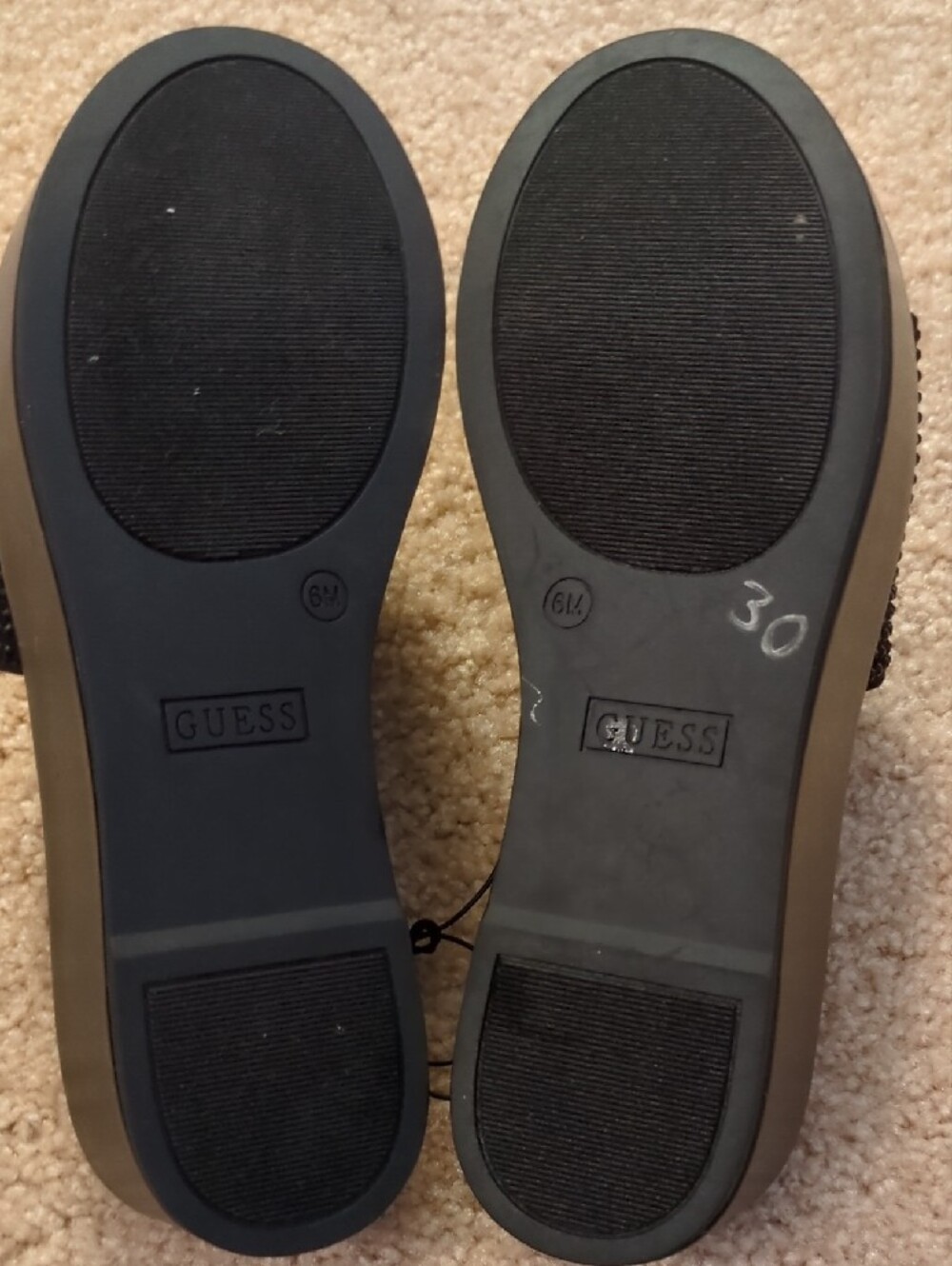 GUESS Black Crystal-Embellished Slide Mules - Picture 6 of 8